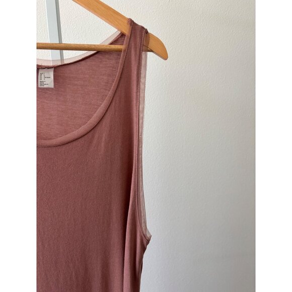 Jersey Dress Large Mesh Hem Drawstring Waist Beachy Lagenlook Festival Boho Chic - Picture 8 of 12